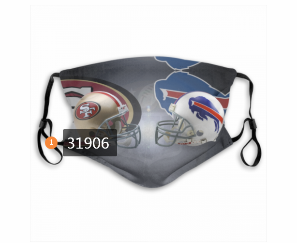NFL San Francisco 49ers 452020 Dust mask with filter->nfl dust mask->Sports Accessory